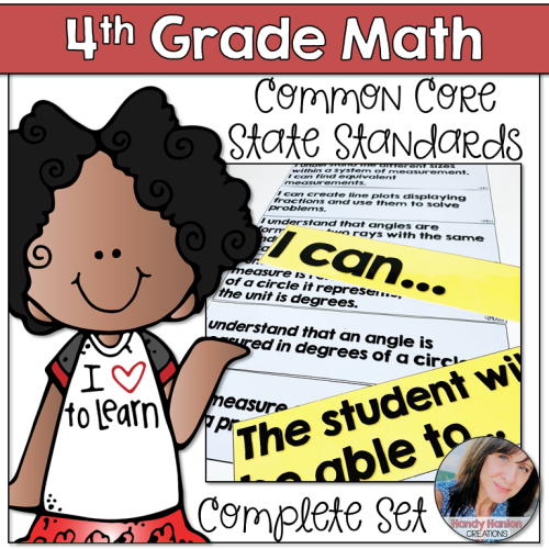 4th grade math common core state standard posters sq